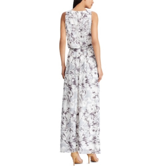 SOLD Petite Chaps Floral Maxi Dress Sleeveless - Picture 2 of 8